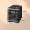 A black food dehydrator is shown with dimensions indicated by dashed lines and text labels. Náhľad obrázku produktu