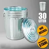 30L Oskartonne Aschetonne mit Deckel Mülltonne Abfalleimer Metalltonne Mülleimer Anteprima dell’immagine prodotto