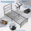 LARS360 Metalen bed 140x200 cm - Modern platformbed van Productafbeelding-voorbeeld 7