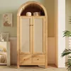 Armadio Merax in rattan con forma ad arco, armadio da Anteprima dell’immagine prodotto 2