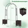 COSTWAY bloembak met klimrek, 230 cm hoog, 2-in-1 rozenboog Productafbeelding-voorbeeld 3