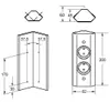 Technical drawings and diagrams of an electrical outlet column. Voir les images du produit