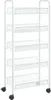 vidaXL Kuchyňský vozík 5 polic bílý 46x26x105 cm Železo Náhled obrázku produktu 1