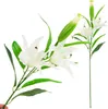 Lys Blanc Fleurs artificielles Branche de lys Voir les images du produit 1