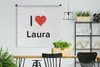 MuchoWow® Wandteppich Wandbehang Ich liebe - Laura - Produktbild-Vorschau 2