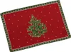 A Christmas-themed placemat with a decorated Christmas tree. Produktbild-Vorschau