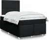 Langlebige Boxspringbett mit Matratze Schwarz 120x190 cm Produktbild-Vorschau 1
