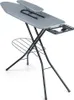 A gray ironing board with a black metal frame and an attached sleeve board, shown against a white background. Anteprima dell’immagine prodotto