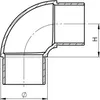 Rundbogen 90° Edelstahl 42.4x2mm V2A Han Produktbild-Vorschau 2
