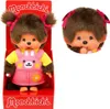 Fillette en robe de lapin avec tresses | Poupée Monchhichi Voir les images du produit 2