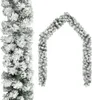 vidaXL ghirlanda natalizia con neve verde 5 m PVC Anteprima dell’immagine prodotto 6