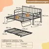 COSTWAY Łóżko dzienne 90 x 200 cm, rozkładana sofa z Podgląd zdjęcia produktu 3
