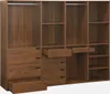 Kit armadio modulare decorazione legno 4 elementi, Noce Anteprima dell’immagine prodotto 4
