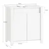 A white bathroom cabinet with dimensions indicated by measurement lines and text. Náhled obrázku produktu