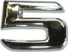 Hermann Schütz 3D-Relief-Chrome-Zahl 5 25x35mm Produktbild-Vorschau 1