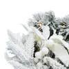 LED Tannengirlande mit Schnee und Blumen warm weiß Produktbild-Vorschau 4