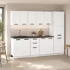 ULWEHOME | Küchenzeile 260 cm Mattweiß, Küchenmöbel-Set Produktbild-Vorschau 4