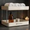 WELLHAUS - Organizador de cocina de 2 niveles, color beige, Vista previa de la imagen del producto 3