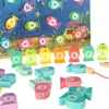 Gioco della pesca Montessori in legno con magneti Anteprima dell’immagine prodotto 8