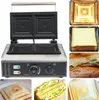 A collage of images showing a sandwich maker and various sandwiches, including raw ingredients and finished products. Produktbild-Vorschau