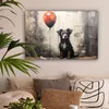 MuchoWow® - Leinwandbilder - Graffiti - Hund - Luftballon - Produktbild-Vorschau 2