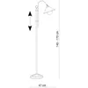 A line drawing of a floor lamp with dimensions indicated. Produktbild-Vorschau