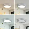 Prios LED-Deckenleuchte Edwina, silber, 25 cm, CCT, IP44 Produktbild-Vorschau 3