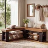 Bank van massief hout, hoekbank, 3-traps, L-vormig, Productafbeelding-voorbeeld 7