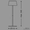 Solárna stolová lampa s dotykovým stmievačom 2W 160 lm CCT Náhľad obrázku produktu 7
