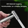 Edelstahl Bidet-Sprühgerät ,mit 2m Schlauch & Klemmmontage, Produktbild-Vorschau 5