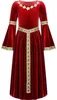 Mädchen Renaissance Prinzessin Kleid - Samt Maxikleid im Produktbild-Vorschau 4