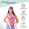 styleBREAKER Damen Schal Batik Muster mit Metallic Produktbild-Vorschau 4
