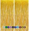 Lametta Vorhänge Gold 1x2,5m 2 Stück Glitzervorhang Produktbild-Vorschau 2