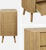 sweeek - Kommode mit geriffeltem Holzkdekor 3 Schubladen - Produktbild-Vorschau 3