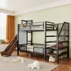 Metall-Hochbett 90 x 200 cm mit Rutsche, Stauraumtreppe, Produktbild-Vorschau 3