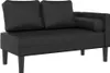 vidaXL Chaise longue avec coussin Noir Similicuir Voir les images du produit 1