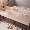A modern bathroom vanity with a sink, drawers, and a mirror. Anteprima dell’immagine prodotto