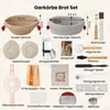 Sauerteig-Set mit 2 Gärkörben, rund & oval, 17-teilig, 650 ml Glas Productafbeelding-voorbeeld