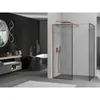 Mexen Kioto Duschwand Walk-in 120 x 110 cm, schwarzes Produktbild-Vorschau 2