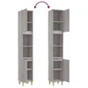 vidaXL Badschrank Grau Sonoma 30x30x190 cm Holzwerkstoff Produktbild-Vorschau 10
