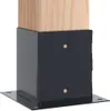 vidaXL Pfostenträger Quadrat 4 Stk. 121x121 mm Stahl Produktbild-Vorschau 4