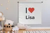 MuchoWow® Wandteppich Wandbehang Ich liebe - Lisa - Mädchen Produktbild-Vorschau 3