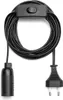 Lampenfassung max. 40W E14 Schwarz 3,5m Kabel mit Stecker & Voir les images du produit 1