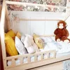 Postel Domeček 140x200 s Ochranou Proti Pádu Přírodní Dřevo Náhled obrázku produktu 6