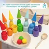 Ulanik Montessori Holzspielzeug Regenbogen Steckpuppen in Produktbild-Vorschau 21