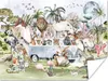 MuchoWow® Poster Dschungel - Bus - Tiere - Kinder - Produktbild-Vorschau 1