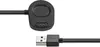 A black USB charging cable with a round magnetic charging connector for a smartwatch and a standard USB-A connector. Podgląd zdjęcia produktu