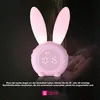 Nachtlicht,Kinder Wecker, mit niedlicher rosa Hasen, Snooze Produktbild-Vorschau 6