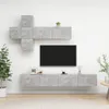 vidaXL 7-tlg. TV-Schrank-Set Betongrau Holzwerkstoff Produktbild-Vorschau 2