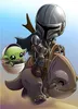 EOBROMD Diamond Painting Baby Yoda Set 5D DIY 30x40 cm Anteprima dell’immagine prodotto 1